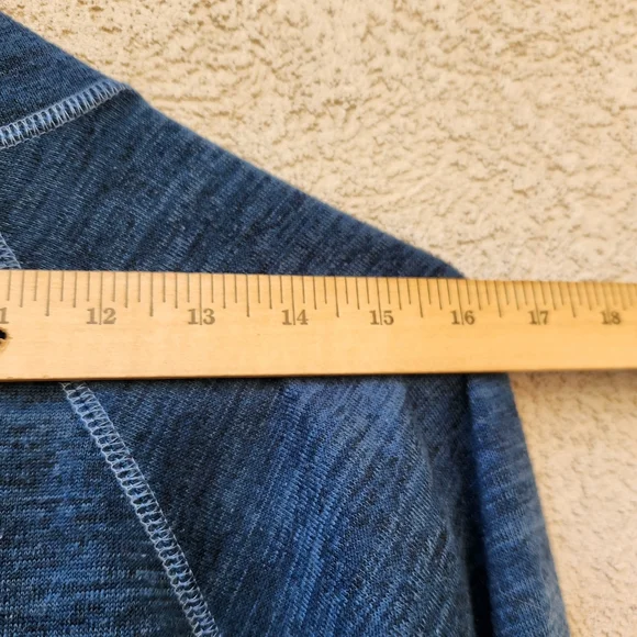 KUHL Women's Lea Pullover Small Teal Heathered Cowl Neck Kangaroo Pocket - Picture 9 of 11